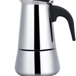 Omgoods- Espressomachine 450 ml - Roestvrij Staal - Koffiezetapparaat voor Thuis - Campingkoffiekoker - Geschikt voor Gas/Electric/Inductie - Eenvoudige Bediening