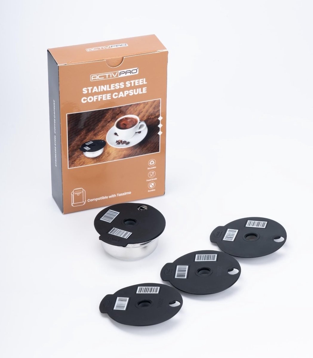 Omgoods - Herbruikbare Koffiecapsules - 4 Stuks Compatibel met Bosch Tassimo
