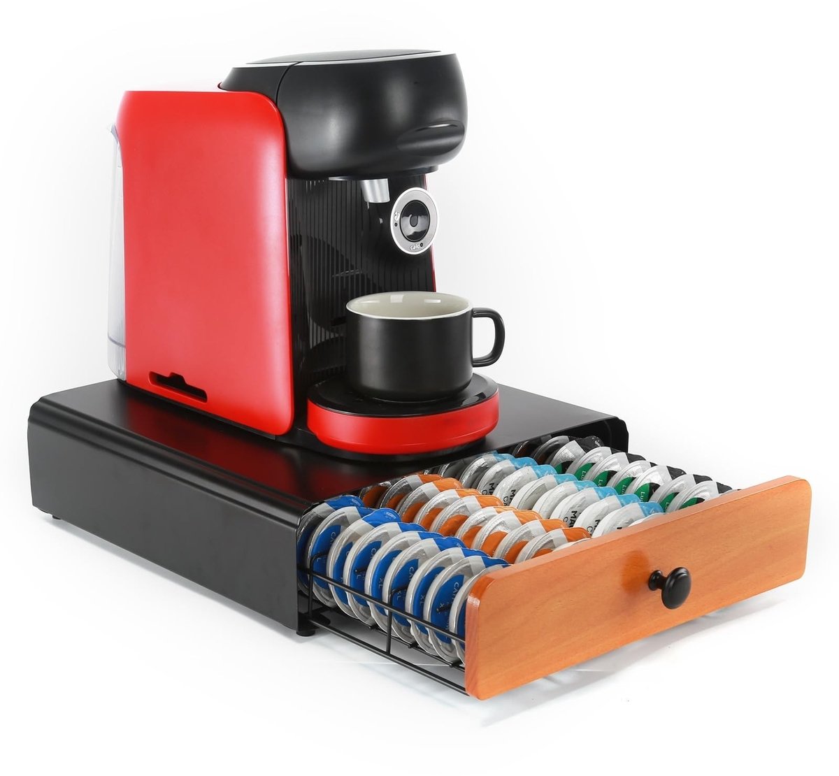 Omgoods - Koffiecapsulehouder met Lade voor 64 Tassimo Cups