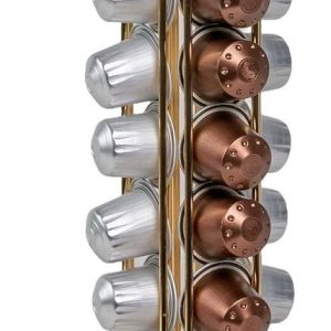 Omgoods - Koffiecapsulehouder voor Nespresso Capsules, 360 Graden Draaibaar in Goud