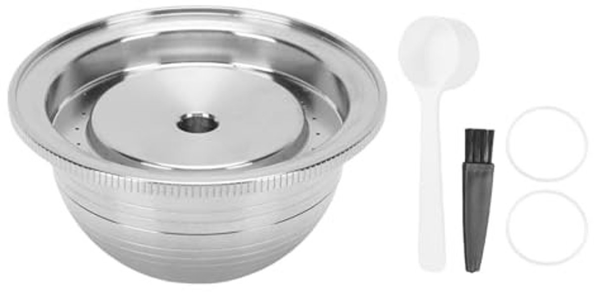 Omgoods- Koffiepad Herbruikbaar - Accessoirekit - Premium 304 Roestvrij Staal - Voor Vertuos Plus-machine - Duurzaam - Optimale Brouwprestaties - Koffiecapsule
