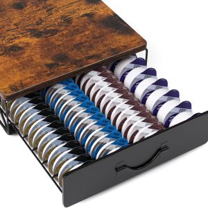 Omgoods - Koffiepadhouder voor Tassimo - Organiser voor 64 Koffiepads met Vintage Design