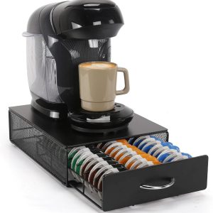Opbergdoos met lade voor 48 Tassimo-capsules - Zwart