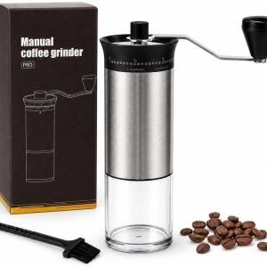 Oraymin Handmatige RVS Koffiemolen - 56 Maalstanden - Keramisch Maalwerk - 30 g Capaciteit