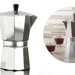 Percolator 3 Kops - Mokkapot Coffee Espresso Maker - Italiaanse Koffiepot Moka Express Pot - 150ml - Zilver Kleurig