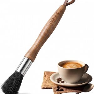 Professionele Koffieborstel met Houten Handvat voor Koffiemolen en Espressomachine, Ideaal voor Schoonmaken van Filterhouder en Keukenaccessoires