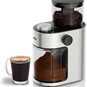 Professionele Koffiemolen - 15 Maalstanden - Gemakkelijk Schoon te Maken - Uitneembare Bonencontainer - RVS