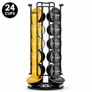 Purepeak Koffiecups Houder Geschikt voor 24 Capsules Dolce Gusto - Zwart - RVS