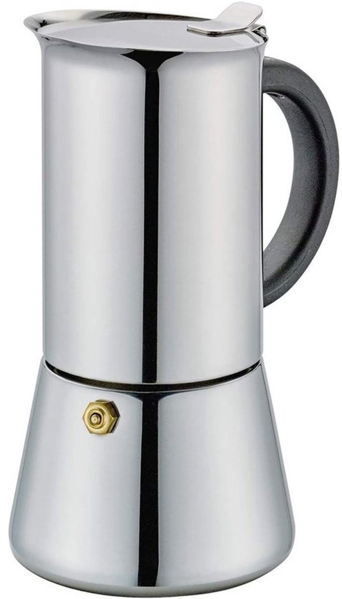RVS Espressopot 4 Koppen - Geschikt voor Inductie - Authentieke Moka Express