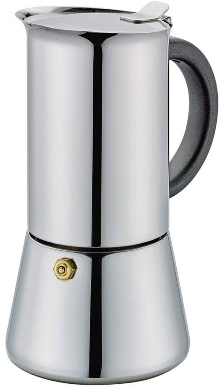RVS-espressopot - 4 koppen - geschikt voor inductie - authentieke Moka Express