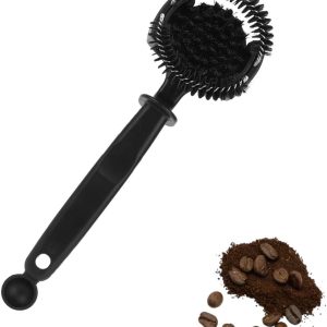 Reinigingsborstel voor espressomachine, reinigingsborstel voor koffie (58 mm), filterborstel, afneembare koffiezetkop, anti-verbranding, verwijdert oliën en koffieafval