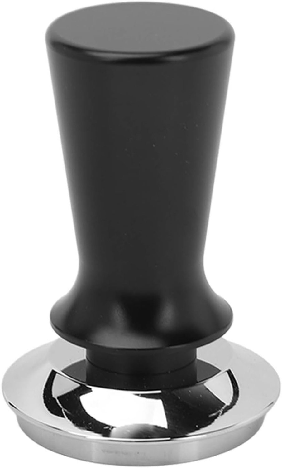 Roestvrijstalen drukstamper, eenvoudig te gebruiken koffiezetapparaataccessoires voor koffie (zwart 58 mm)