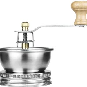Roestvrijstalen koffiemolen dekselopzetstuk geschikt voor Mason-potten | Handmatige koffiemolen met keramisch mechanisme | Ideaal voor thuisbarista's en kamperen-70mm