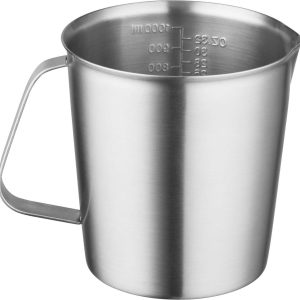 Roestvrijstalen maatbeker 24 oz- 700 ML Heavy-Duty melkopschuimer beker met markering - espressomachines Latte Art