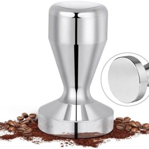 SSTRWGOOD Koffietamper 51mm - Barista Stijl Tamper - Solide RVS Tamper met Verwijderbaar Handvat - Geschikt voor Espressomachines - Niet Geschikt voor Vaatwasser - Hoogte 80mm