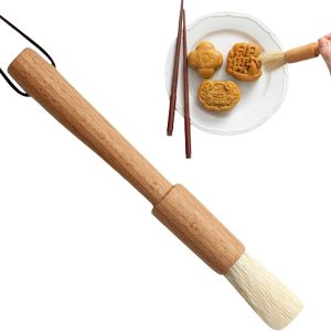 Schoonmaakborstel Koffiemolen - Koffiezetapparaat Borstel - Keukenonderhoud - Houten Handvat - 19 cm - Houtkleur