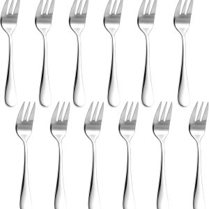 Set van 12 theelepels van roestvrij staal, koffielepels met ronde handgreep, hoogglans gepolijst en vaatwasmachinebestendig, 14 cm dessertlepel voor feest, gastronomie, camping en kantoor