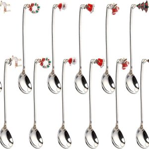 Set van 12 theelepels voor Kerstmis