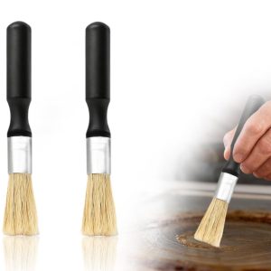 Set van 2 Barista Borstels voor Koffiemakers met Zeefhouder - Vegan Schoonmaakborstels, Koffie Accessoires voor Thuis, Café en Kantoor
