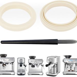 Set van 2 siliconen afdichtingen 54 mm + reinigingsborstel, vervanging lekvrij en onderhoud espressomachine - ShopVlot
