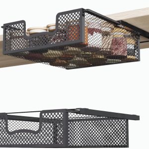Set van 2 uittrekbare lademanden voor K-bekers en koffiepads - Ruimtebesparende draadmanden voor aanrecht of voorraadkast