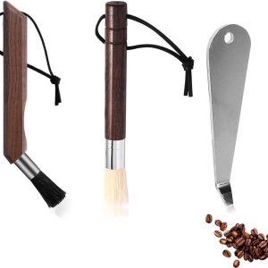 Set van 3 Natuurlijke Koffiemolen Reinigingsborstels voor Barista, Espresso en Koffiefilter Accessoires