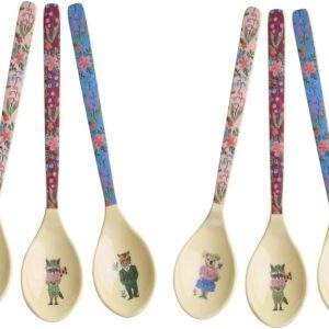 Set van 6 theelepels, meerkleurig, Nathalie Summer Print (MELSP-SNATXC)