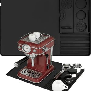 Siliconen koffiepad - 2-in-1 mat - verhoogde rand - ideaal voor koffiezetapparaten - ShopVlot