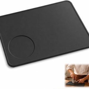Siliconen stempelmat voor espresso, antislip en beschermend, 20 x 15 x 0,5 cm, ideaal voor espressomachine en koffiezetapparaat, perfect voor Barista en tamperfilter