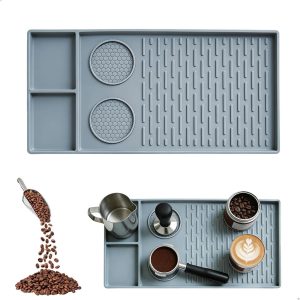 Siliconenmat, antislipmat voor de keuken voor koffiemolen, accessoires voor koffiezetapparaten voor hoeken, koffie, keuken, bar, espresso