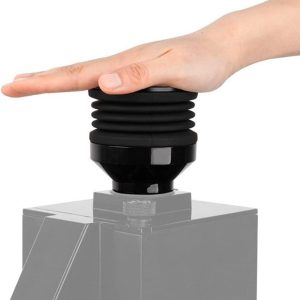 Single Dose Hopper voor Koffiemolen met Siliconen Pomp en Deksel - Zwart