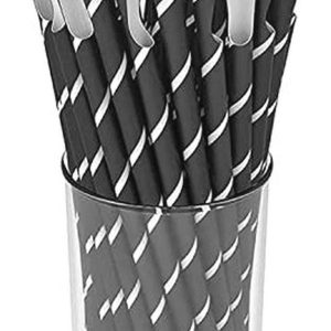 Slush-ijs, 125 stuks, lepelrietjes, papieren rietjes, composteerbaar, plasticvrij, 200 mm x 8 mm, lepels ijskoffie