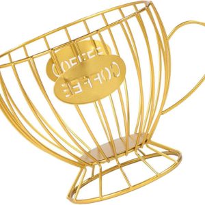 Snackhouder Fruitmand - Serveerschaal Koffiepads - Keuken Organiseren - Met Afdruipfunctie - 195 cm - Goud