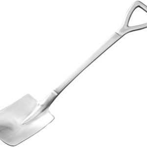 Stalen schop vorm lepel, koffie ijs lepel mengen lepel dessert lepel, Latte lepel voor Latte koffie, Espresso, dessert servies thee keuken gadget 1 exemplaar