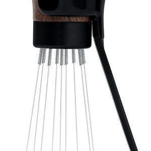 Standaard 023mm Espresso Distributie Tool - Espressomachine Accessoire met Magnetische Koffieroerder - Amerikaans Walnoothouten Handvat