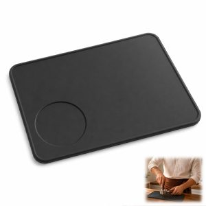 Stempelmat voor espresso, siliconen koffiezetmat, 20 x 15 x 0,5 cm, voor espressomachine, antislip, bescherming, werkblad Barista voor espresso, koffiezetapparaat, tamperfilter