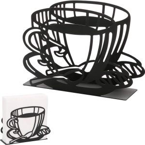 Stijlvolle metalen servethouder voor tafel, keuken en woonkamer - Perfecte opbergruimte voor servetten en decoratie