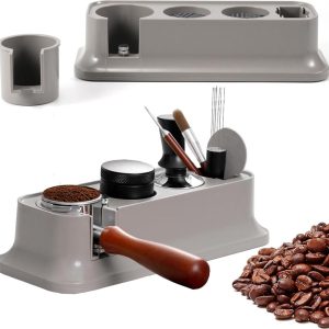 Tamperstation, 51-58 mm, koffiefilter, tamper houder, houten espressomachine, tampingstation, houten koffietampingstation, koffiestamper, tamping, standaard, aandrukstation voor zeefdragers, café
