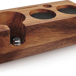 Tamperstation - Verstelbare hoogte - Voor espressomachine accessoires 58mm - Walnotenhout met siliconen mat - 58mm
