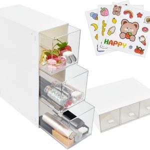 Tea Box met 3 Lades - Opbergdoos voor Theezakjes, Koffiepads en Suiker - Organiseer je Keuken met Stijl