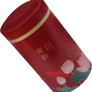 Thee Houder - Bewaarblik Decoratie - Voedsel Opslag - Met Deksel - 14.5X8CM - Rood