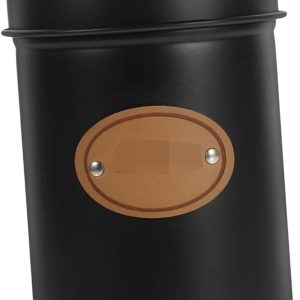 Thee Houder - Bewaarblik - Keuken Organisatie - Met Deksel - 18 cm Hoog - Zwart