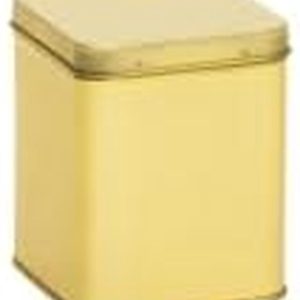 Theeblik Goud - Bewaarblik Voorraadbus - Losse Thee Bewaren - Met Scharnierdeksel - 75 x 75 x 95 mm - Goud