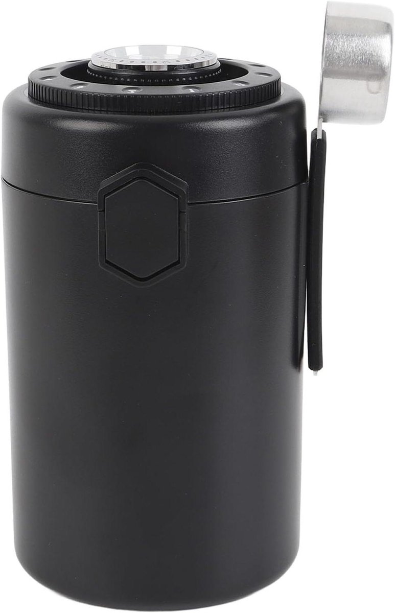 Theebus Koffiebus - Voedselcontainer Opslag - Vers Houden - Vochtigheidsmeter - 600 Ml - Zilver