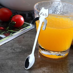 Theelepel Koffietheelepel, PBIEHSR roestvrij stalen hangende kop theelepel twee verschillende lengtes dessertschep voor het roeren van drankmixen milkshake jam, set van 6 (zilver)