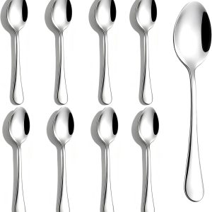 Theelepels, 12 stuks, roestvrij staal, koffielepel, eetlepelset