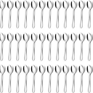 Theelepels, 36 stuks, 13,5 cm, roestvrijstalen koffielepels, espressolepelset, dessertlepel, kleine lepel voor thuis, restaurant, café, spiegelgepolijst en vaatwasmachinebestendig, klassieke