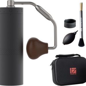 Thijox - 1Zpresso X-Ultra Handmatige Koffiemolen - Zwart, Robuuste Metalen Behuizing, Roestvrijstalen Maalschijven, Numerieke Externe Instelling, Draa