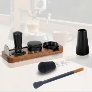 Thijox - 7-delige Barista Set voor Espressomachines - Inclusief 54 mm Tamper, WDT Tool, Doseertrechter, Borstel, Puck Zeef en Tamping Station voor Per