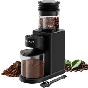 Thijox - Conische Elektrische Koffiemolen met 25 Instelbare Maalstanden voor Espresso, Filterkoffie en Cafetière - Antistatische Koffiemolen met Touch